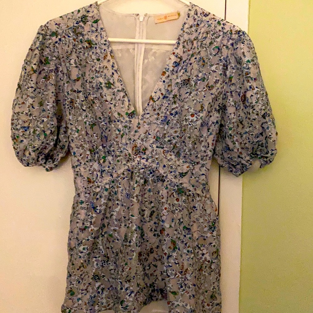 Tory Burch printed cotton & silk blouse